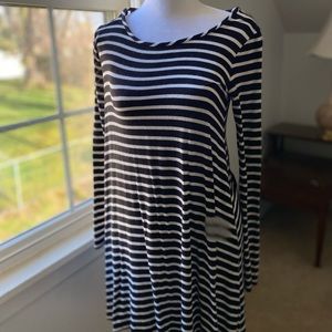Black & White Stripped T-Shirt Dress